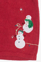 Vintage Red Snowmen Ugly Christmas Vest (2000s)
