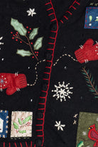 Vintage Basic Editions Holiday Birdhouse Ugly Christmas Vest (1990s)