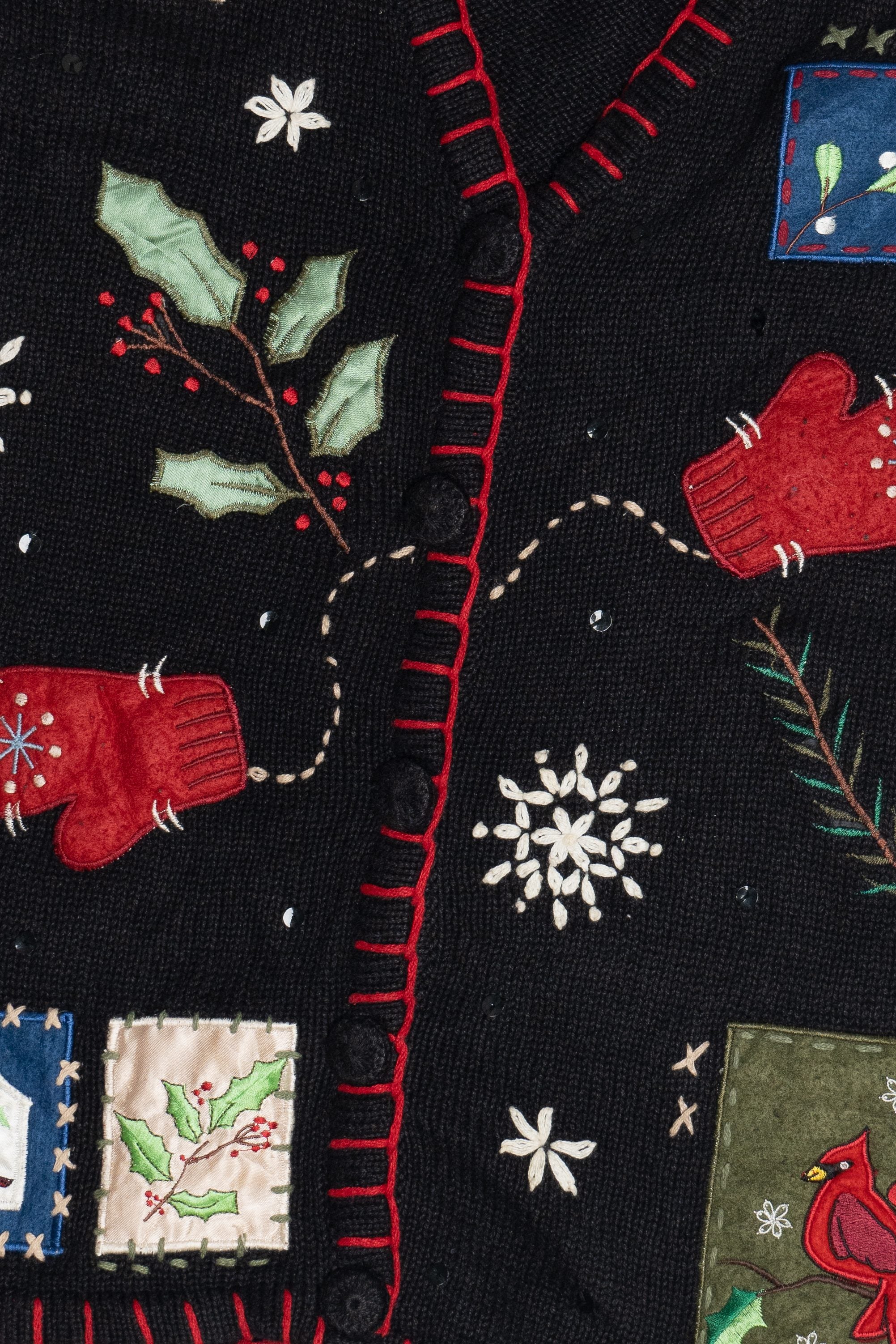 Vintage Basic Editions Holiday Birdhouse Ugly Christmas Vest (1990s)