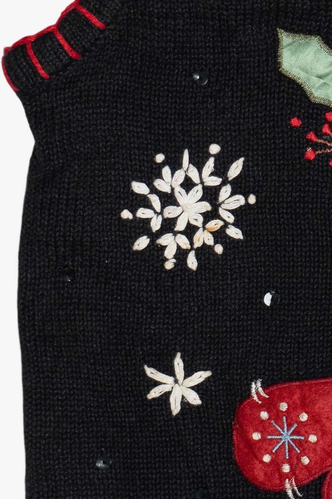 Vintage Basic Editions Holiday Birdhouse Ugly Christmas Vest (1990s)
