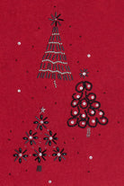 Vintage Beaded Christmas Trees Lightweight Ugly Christmas Vest (2000s)