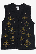 Vintage Beaded Halo Angels Ugly Christmas Vest (1990s)