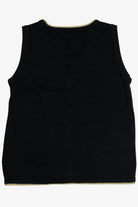 Vintage Black Poinsettia Ugly Christmas Vest (2000s)