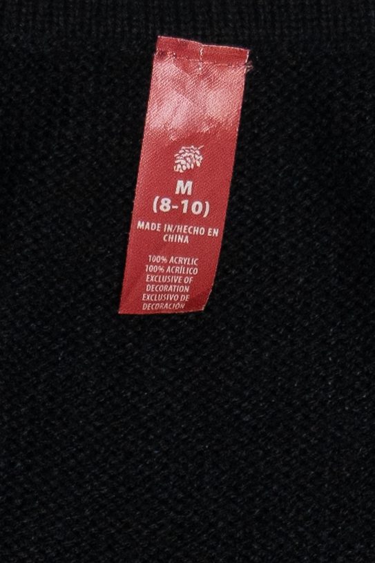 Vintage Black Poinsettia Ugly Christmas Vest (2000s)