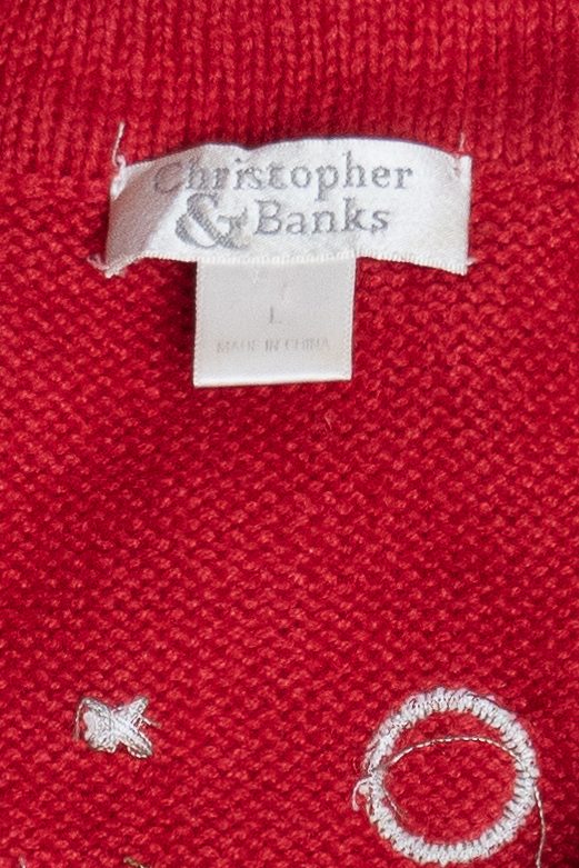 Vintage Christopher & Banks Snowmen Ugly Christmas Vest (1990s)