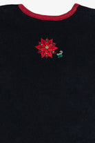 Vintage Bobbie Brooks Poinsettia Open Front Ugly Christmas Vest (1990s)