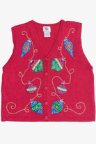 Vintage Nutcracker Ornaments Ugly Christmas Vest (1990s)