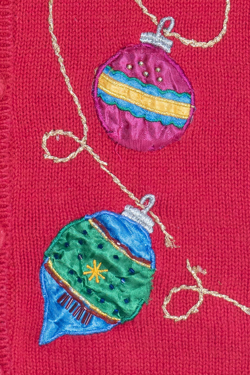 Vintage Nutcracker Ornaments Ugly Christmas Vest (1990s)