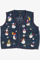 Vintage Hampshire Studio Snowmen Ugly Christmas Vest (1990s)