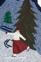 Vintage Ice Skating Scene Ugly Christmas Vest (1990s)