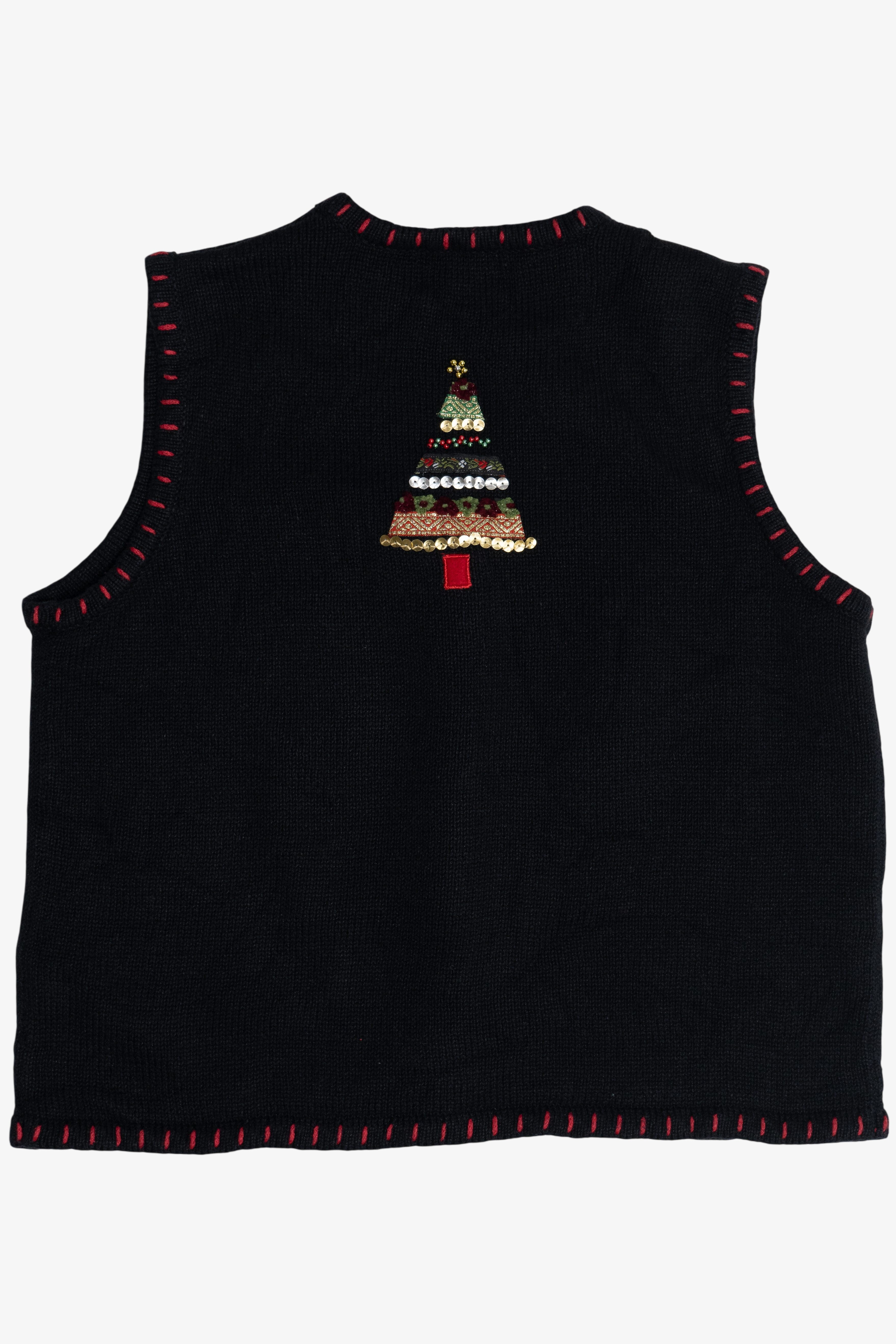 Vintage Holiday Trees Ugly Christmas Vest (1990s)