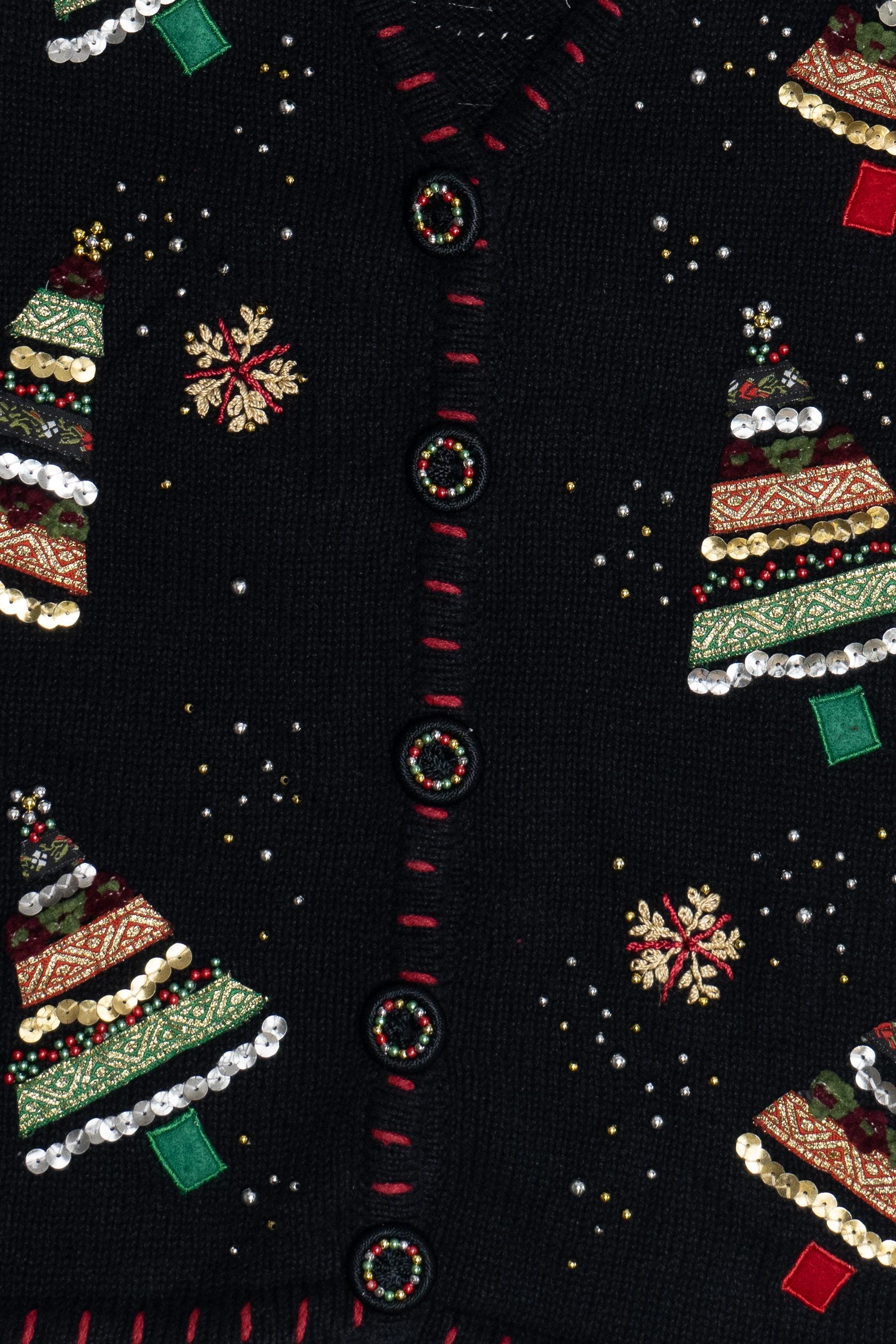 Vintage Holiday Trees Ugly Christmas Vest (1990s)