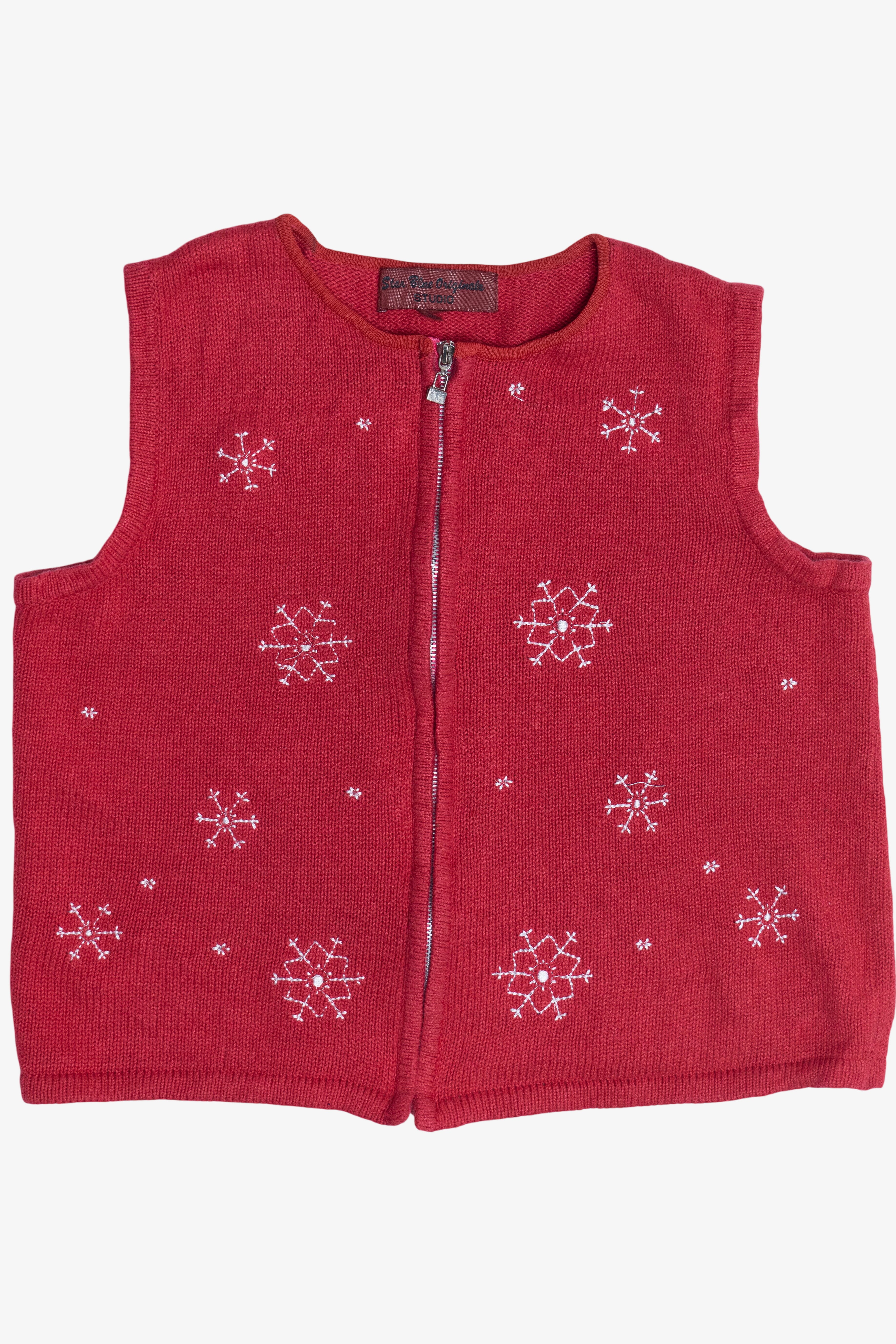 Vintage Snowflakes Ugly Christmas Vest (1990s)