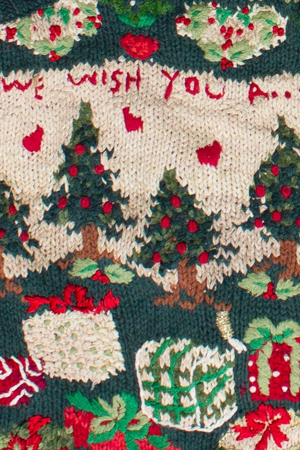 Vintage "We Wish You A Merry Christmas" Knit Ugly Christmas Vest