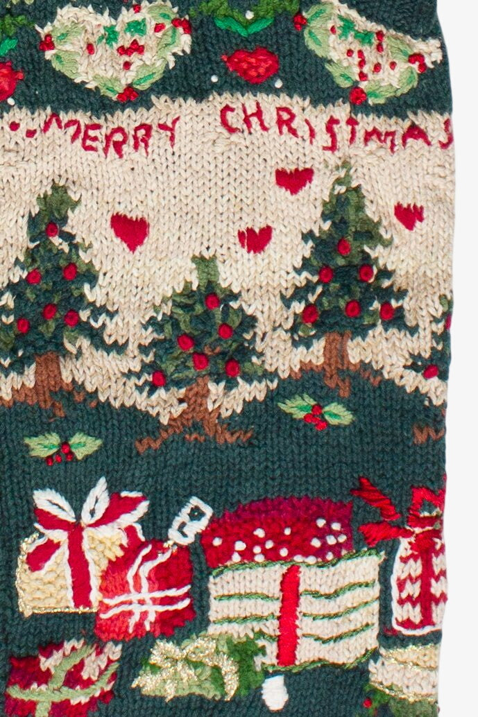 Vintage "We Wish You A Merry Christmas" Knit Ugly Christmas Vest