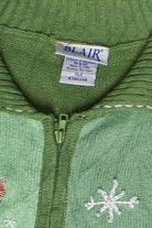 Vintage Blair Holiday Penguins Zip Up Ugly Christmas Vest 