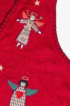 Vintage Angels Patches Victoria Jones Ugly Christmas Vest