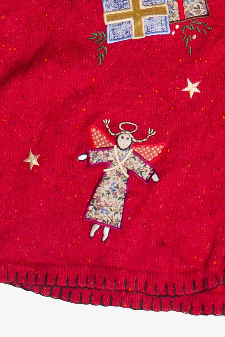 Vintage Angels Patches Victoria Jones Ugly Christmas Vest