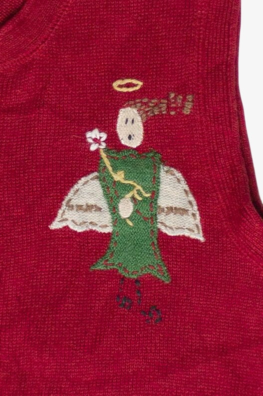 Vintage Woolrich Embroidered Santa & Angel Ugly Christmas Vest