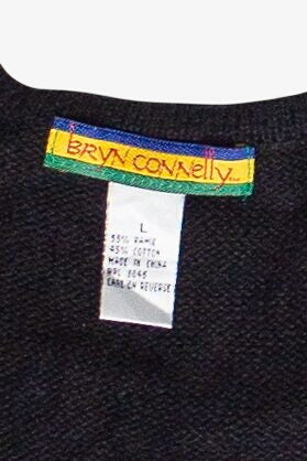 Vintage Bryn Connelly Ribbon Embroidered Wreaths Ugly Christmas Vest 