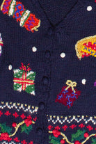 Vintage Erika Hand Knit Presents Ugly Christmas Vest