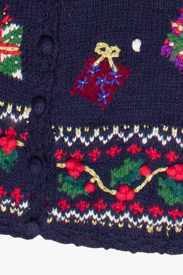 Vintage Erika Hand Knit Presents Ugly Christmas Vest