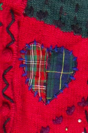 Vintage Embroidered Patchwork Plaid Cottagecore Ugly Christmas Vest