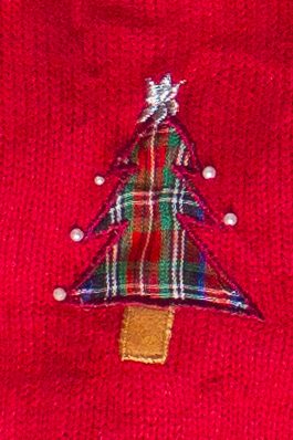 Vintage Embroidered Patchwork Plaid Cottagecore Ugly Christmas Vest