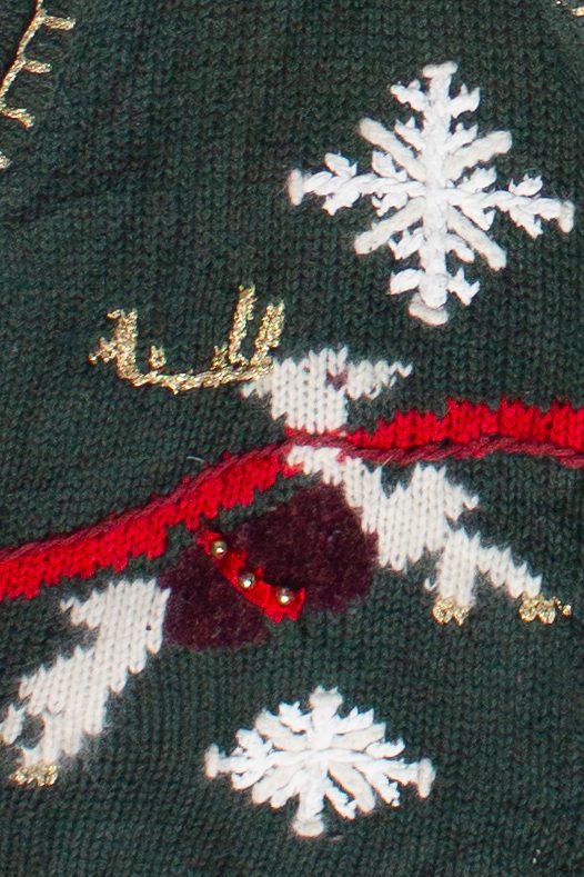 Vintage Lauren Ashley Flying Reindeer Ugly Christmas Vest