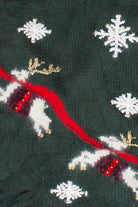Vintage Lauren Ashley Flying Reindeer Ugly Christmas Vest