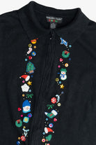 Vintage Black Hampshire Studio Holiday Elements Christmas Vest (1990s)