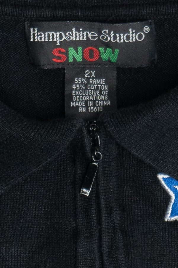 Vintage Black Hampshire Studio Holiday Elements Christmas Vest (1990s)