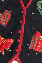 Vintage Black Kathie Lee Ugly Christmas Vest (1990s)