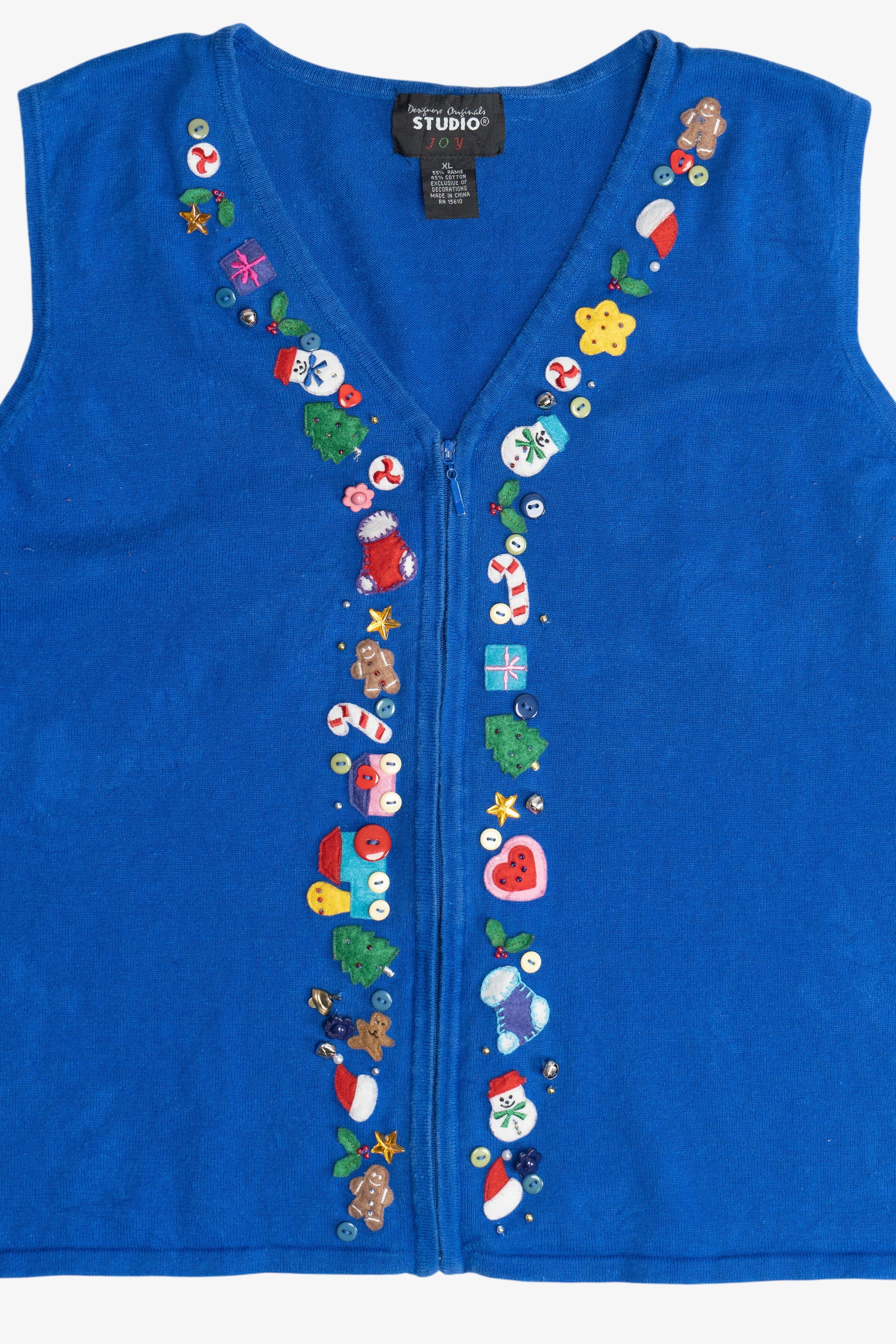 Vintage Holiday Elements Ugly Christmas Vest (1990s)