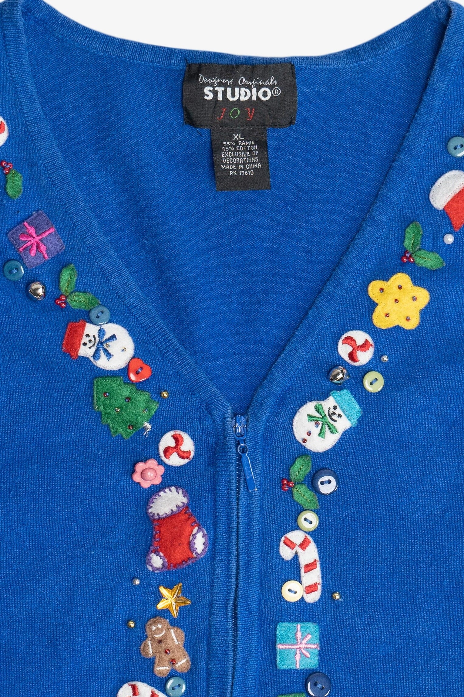 Vintage Holiday Elements Ugly Christmas Vest (1990s)