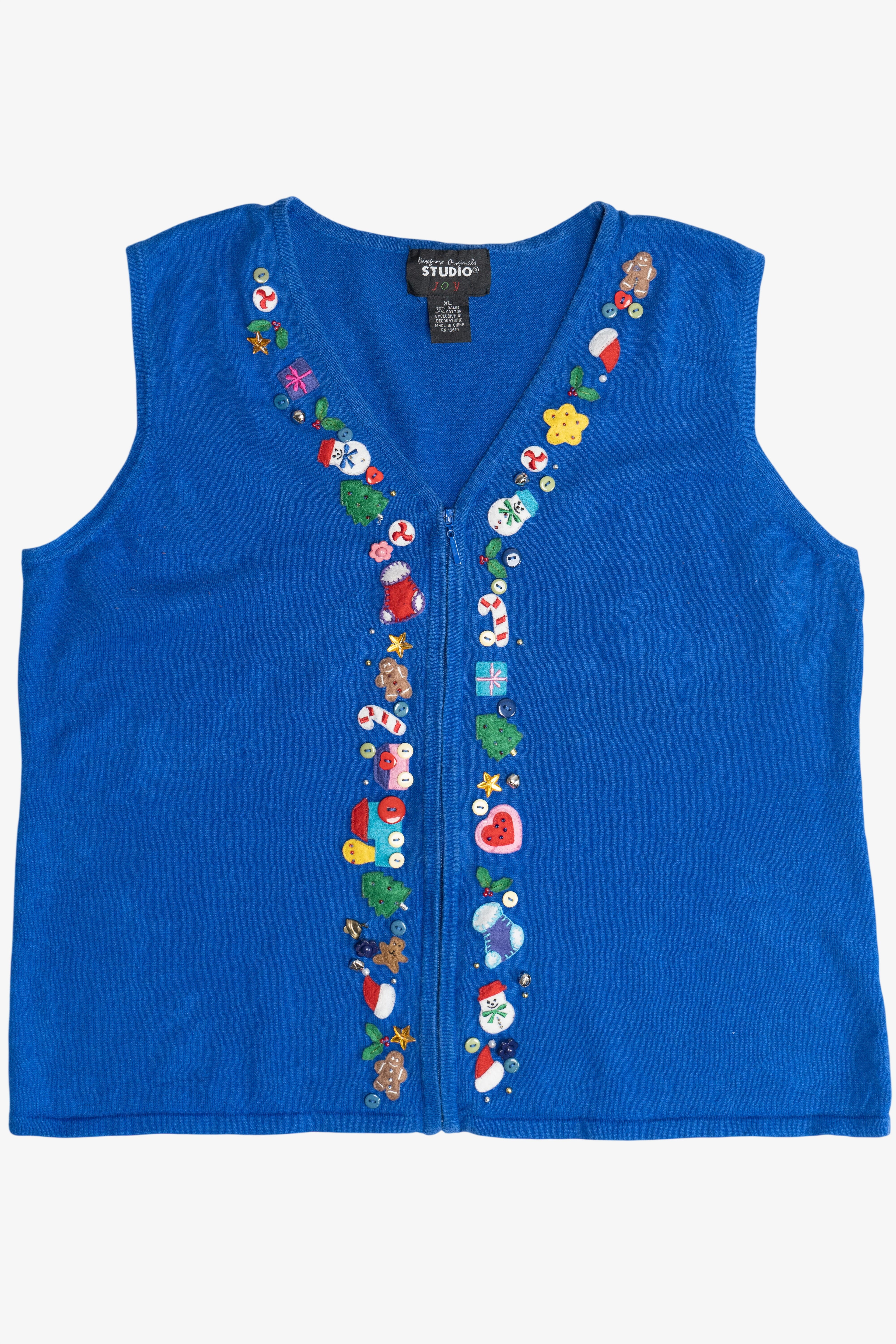 Vintage Holiday Elements Ugly Christmas Vest (1990s)