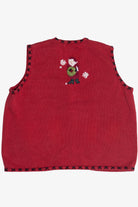 Vintage Planet & Company Cross Stitch Santas Ugly Christmas Vest (1990s)