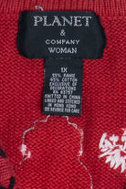 Vintage Planet & Company Cross Stitch Santas Ugly Christmas Vest (1990s)