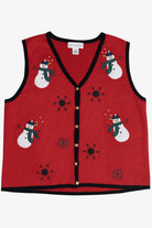 Vintage Croft & Barrow Snowmen Ugly Christmas Vest (1990s)