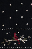 Vintage Hand Embroidered Cardinals & Snowflakes Ugly Christmas Vest (1990s)