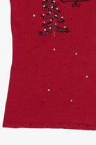Vintage Beaded Trees Ugly Christmas Vest (1990s)