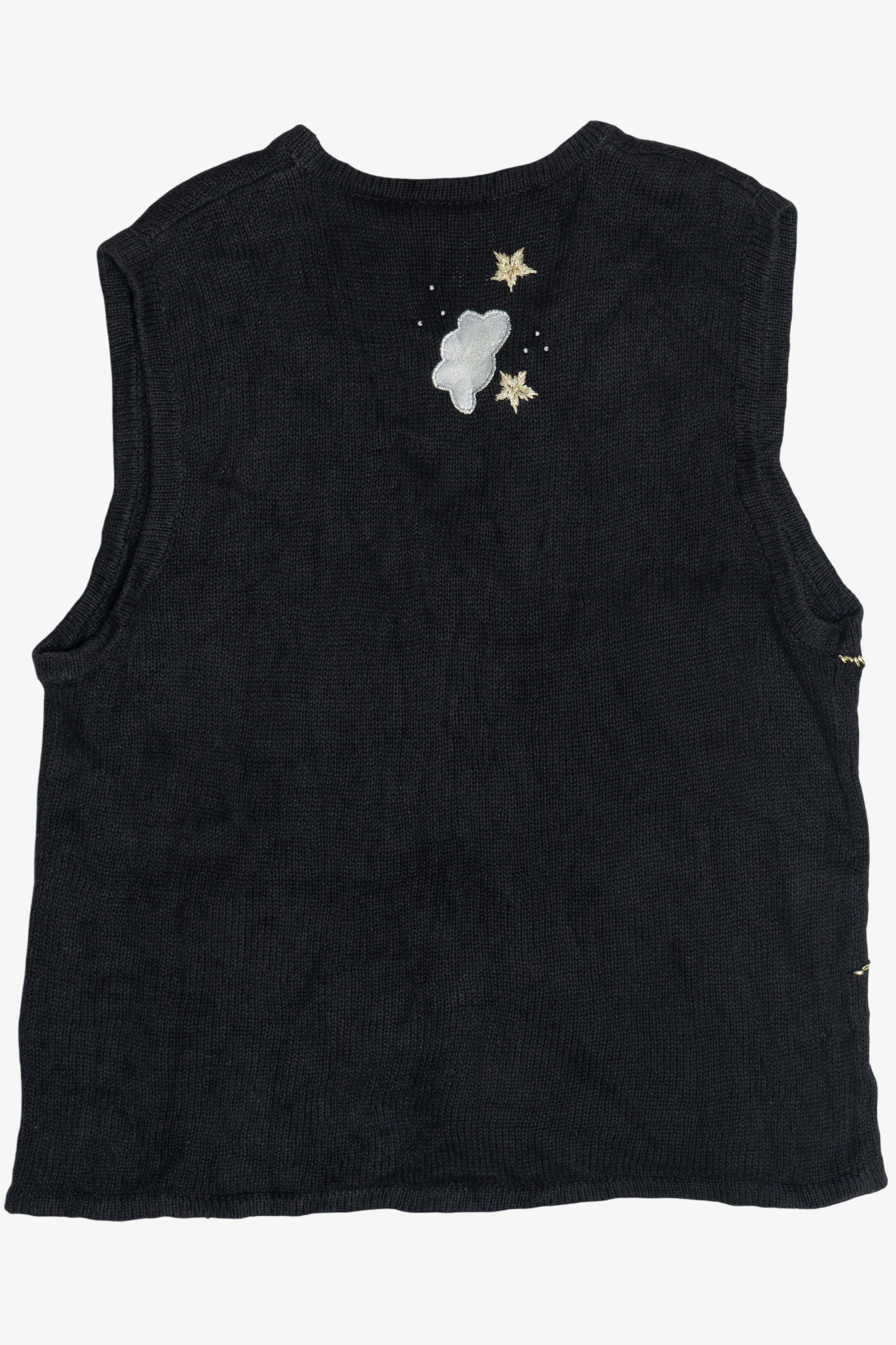 Vintage Angels In The Night Sky Ugly Christmas Vest (1990s)