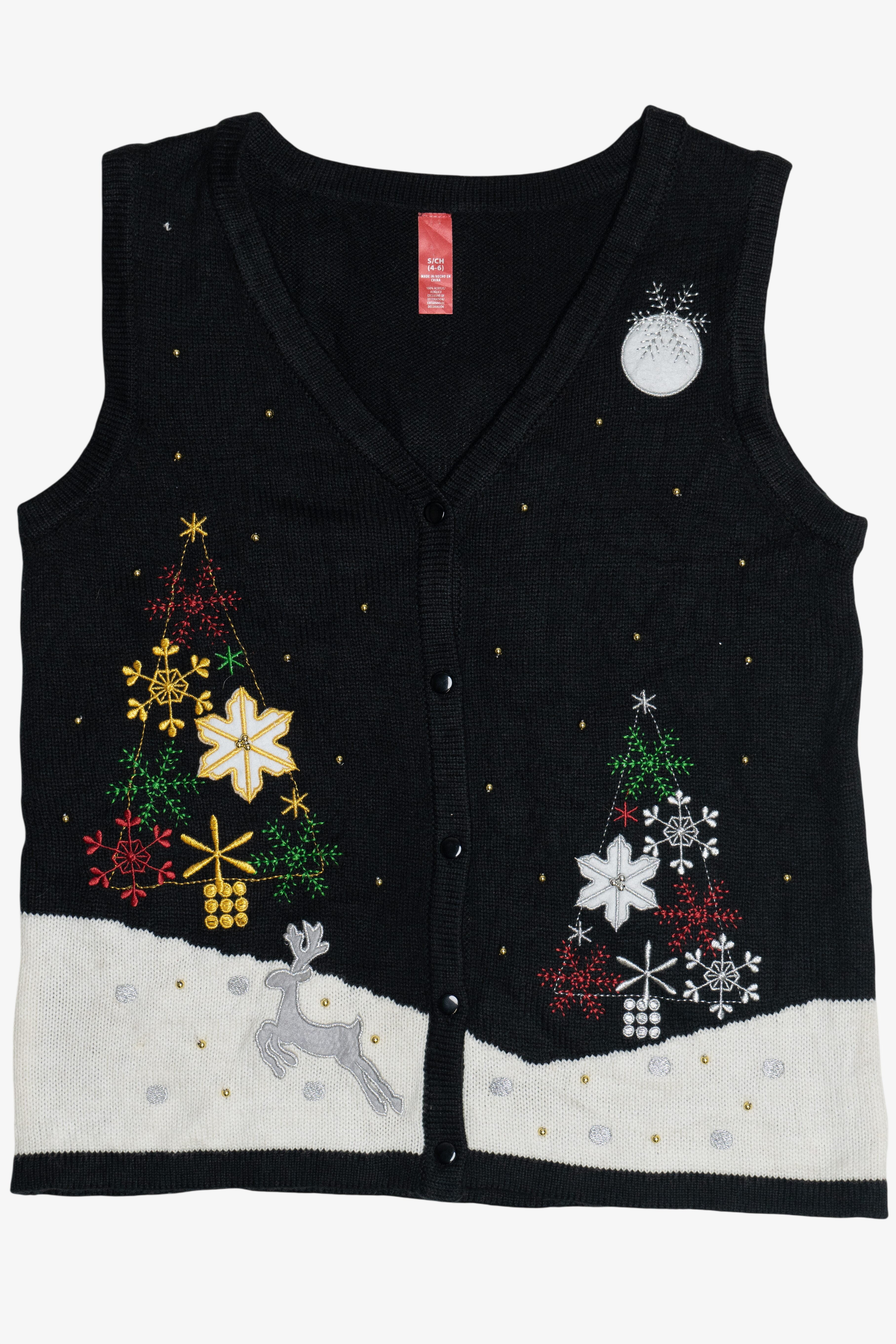 Vintage Reindeer Ugly Christmas Vest (2000s)