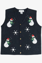 Vintage Croft & Barrow Snowmen Ugly Christmas Vest (1990s)