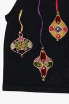 Vintage Merry & Bright Ornaments Ugly Christmas Vest (1990s)
