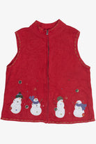 Vintage Christopher & Banks Snowmen Ugly Christmas Vest (1990s)