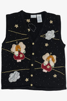 Vintage Angels In The Night Sky Ugly Christmas Vest (1990s)