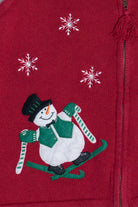 Vintage Bobbie Brooks Skiing Snowmen Ugly Christmas Vest (1990s)