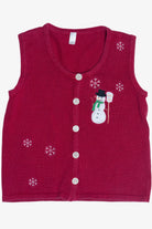 Vintage Red Snowman Ugly Christmas Vest (2000s)