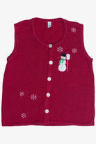 Vintage Red Snowman Ugly Christmas Vest (2000s)